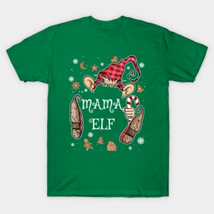 Cute Mama Elf Christmas Costume T-Shirt